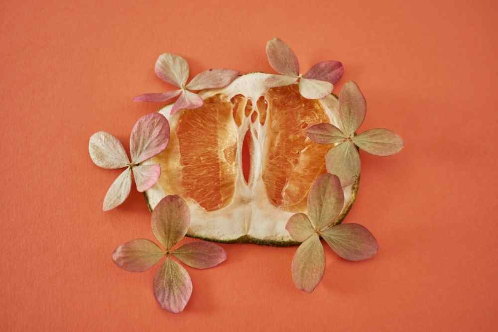 Représentation d'une vulve par un fruit
