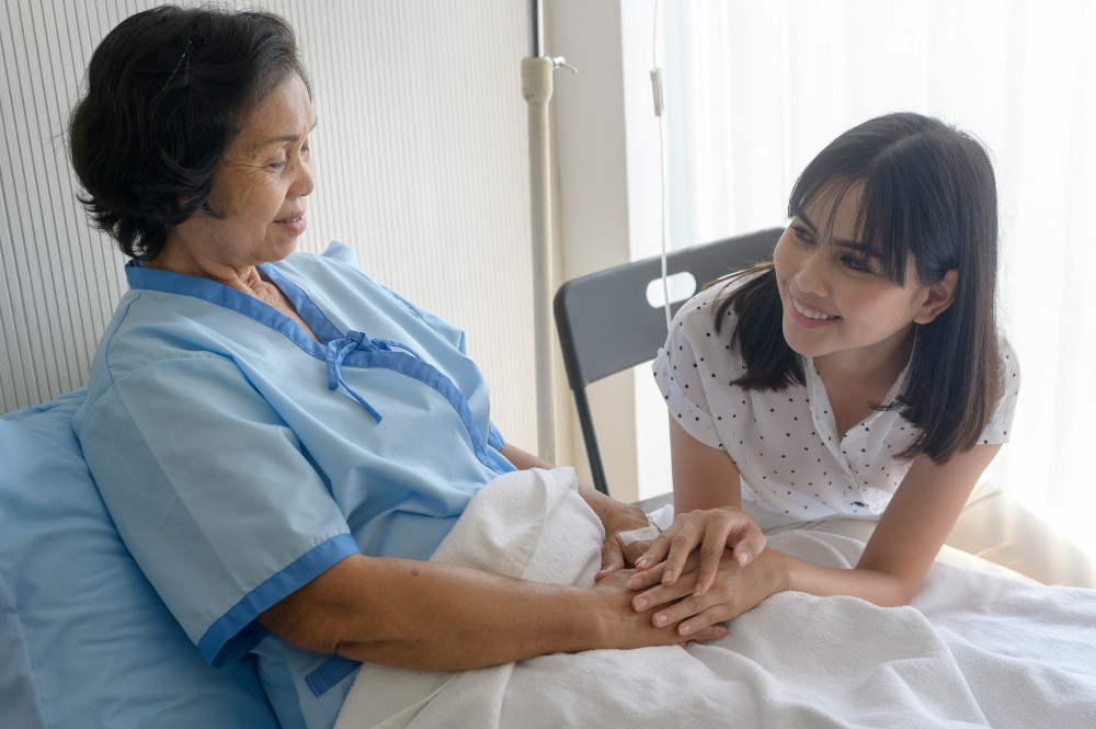 Femme ayant subi une hystérectomie