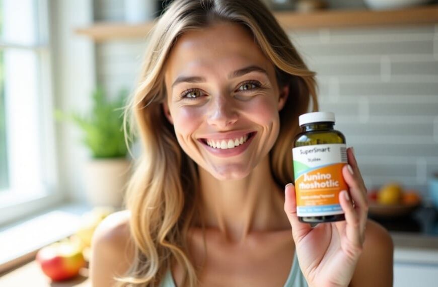 Femme prenant des compléments alimentaires