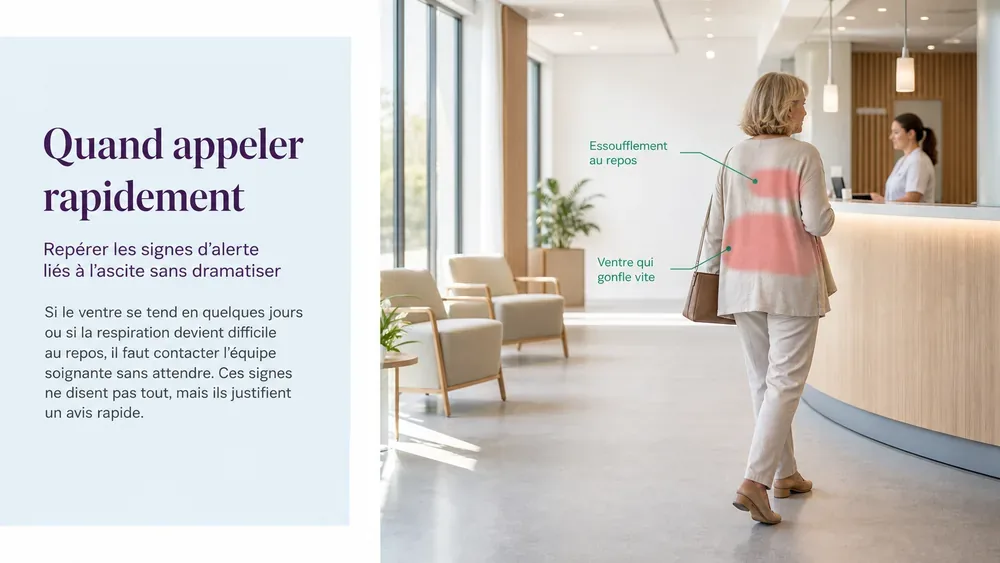 Quand appeler rapidement : repérer les signes d’alerte liés à l’ascite sans dramatiser
