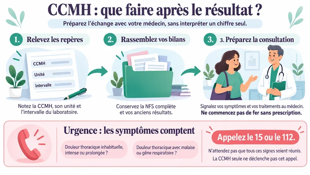 CCMH : que faire après le résultat ?. Préparez l’échange avec votre médecin, sans interpréter un chiffre seul.