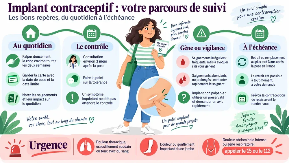 Suivre son implant, savoir quand agir. Palper, contrôler, consulter : les bons repères pendant toute la durée du port